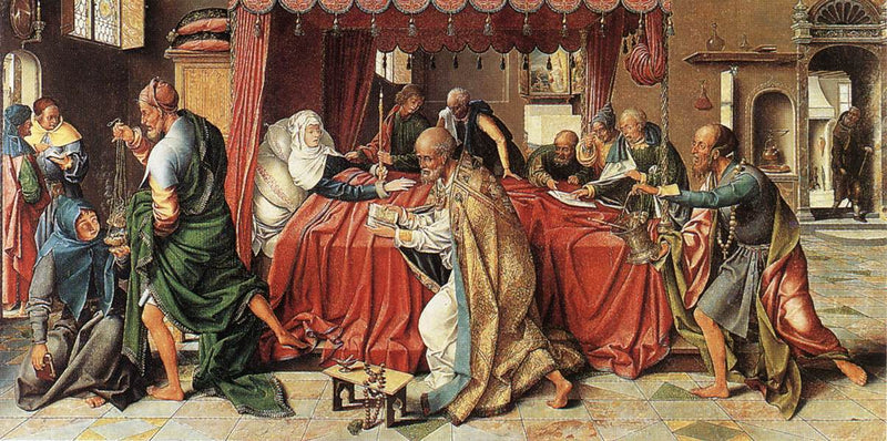 La muerte de la Virgen - Joos van Cleve