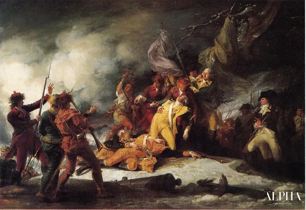 La mort du général Montgomery lors de l'attaque de Québec - John Trumbull - Reproductions de tableaux et peintures haut de gamme