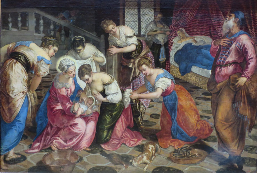El nacimiento de Juan Bautista - Jacopo Tintoretto