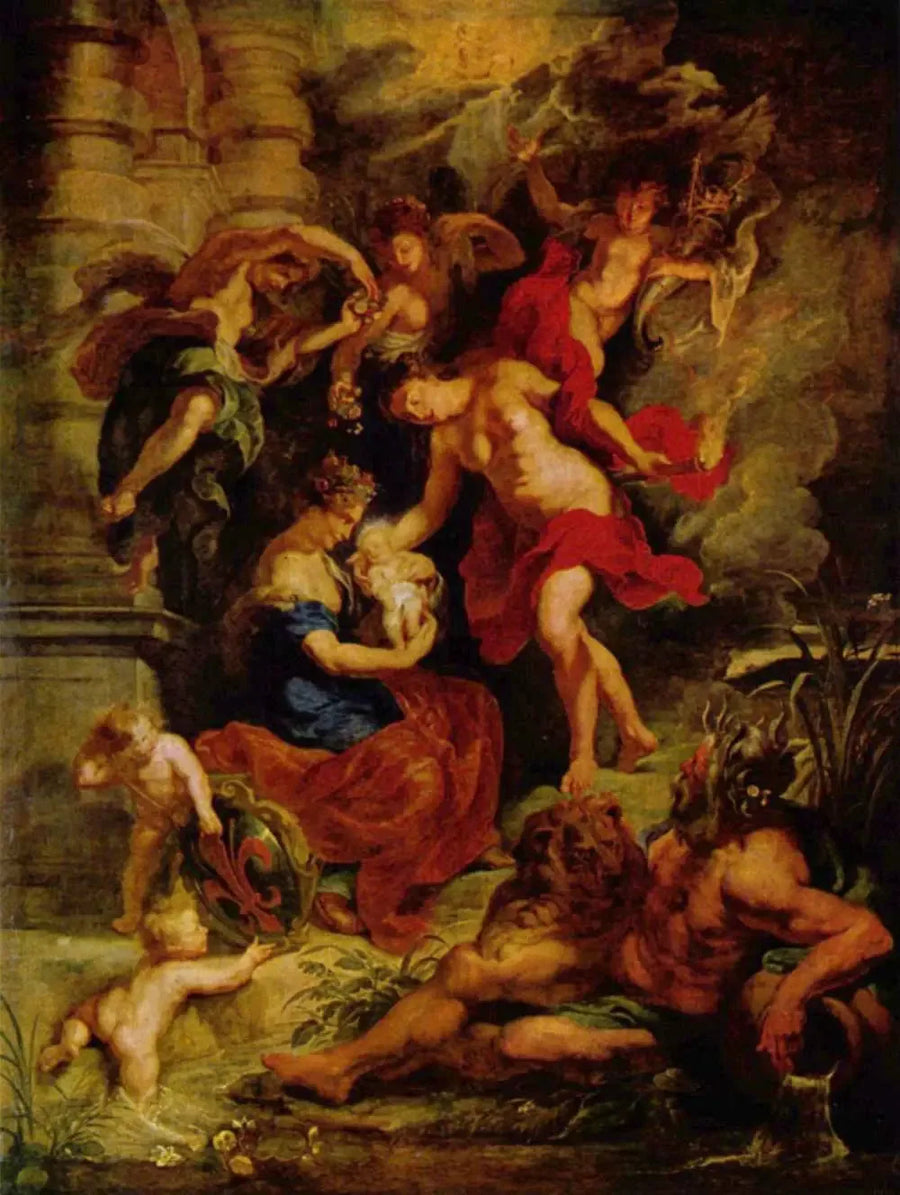 El nacimiento de María de Médici el 26 de abril de 1573 en Florencia - Peter Paul Rubens