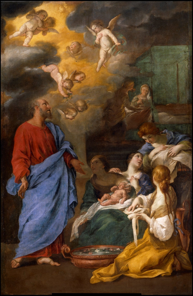 El nacimiento de San Juan Bautista - Andrea Sacchi