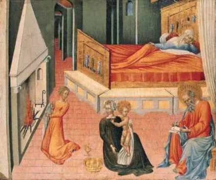 El nacimiento de San Juan Bautista: Panel de la predela - Giovanni di Paolo