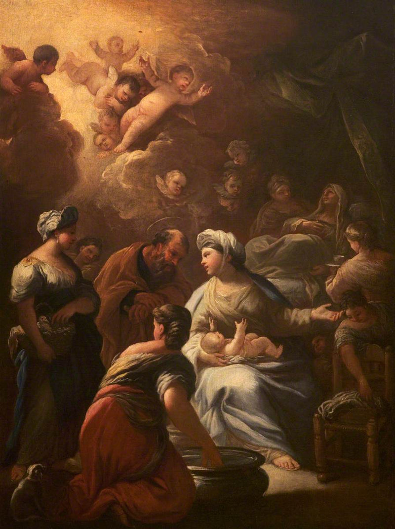 El nacimiento de la Virgen María - Luca Giordano