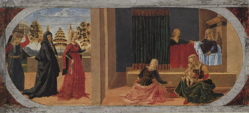 El Nacimiento de la Virgen - Pietro Perugino
