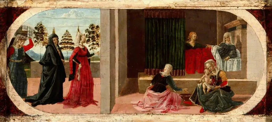 El Nacimiento de la Virgen - Pietro Perugino