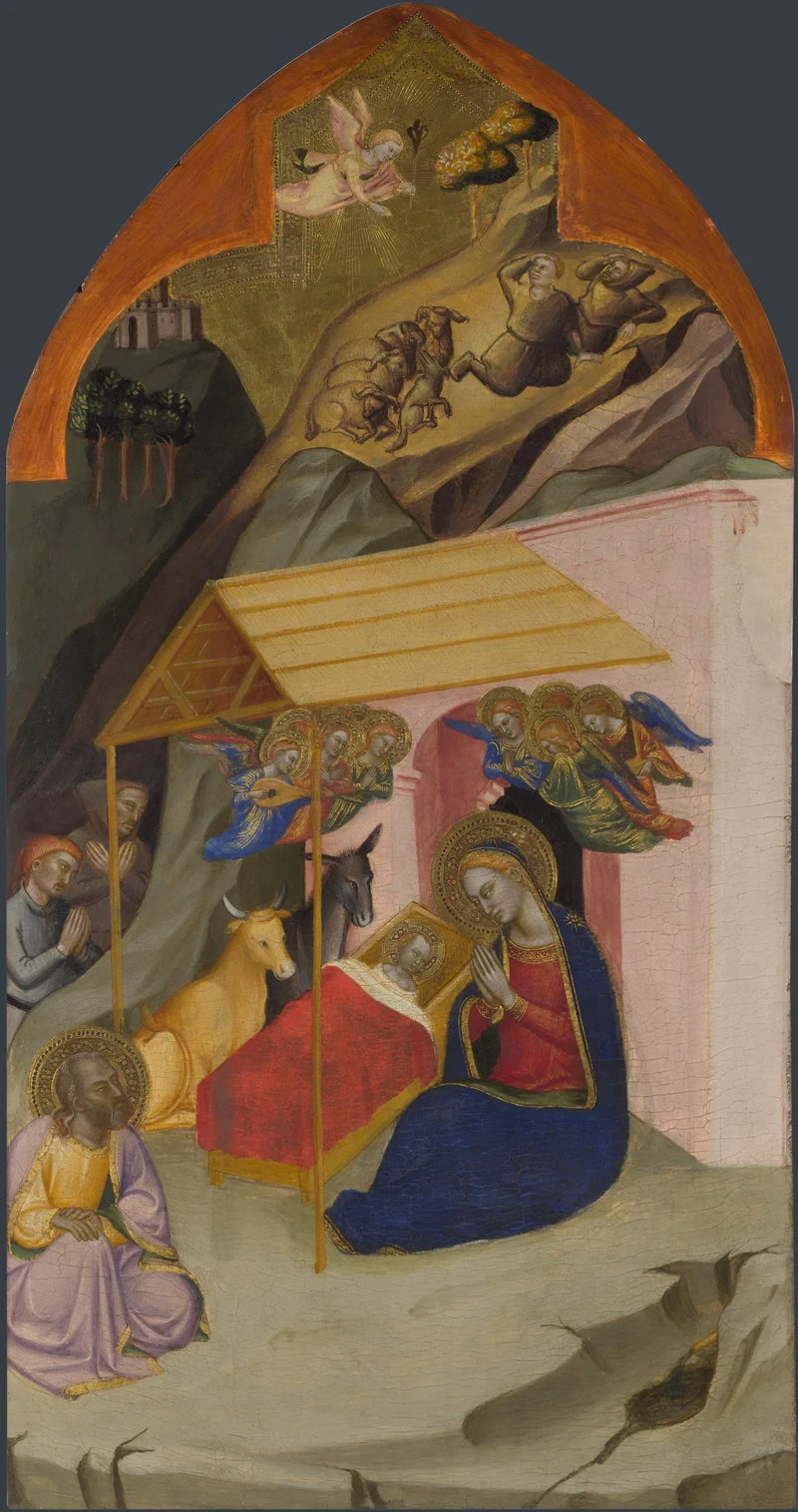 La Natividad y la Anunciación a los pastores - Jacopo di Cione
