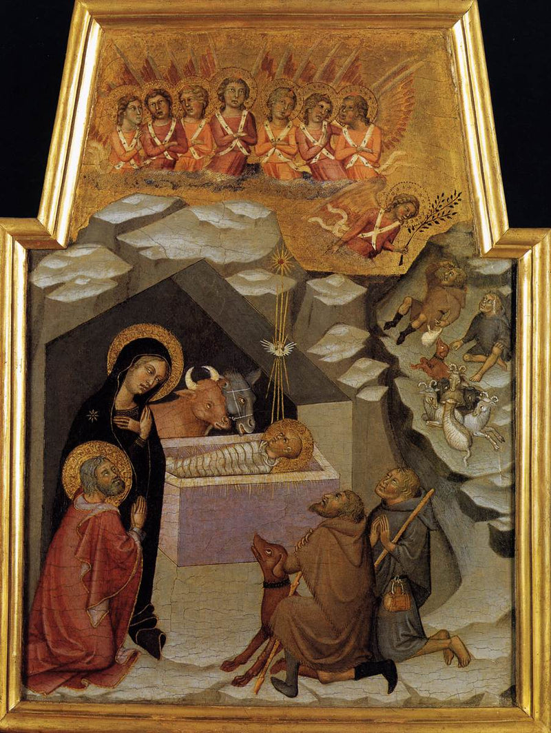 La Natividad y la Adoración de los pastores - Bartolo di Fredi