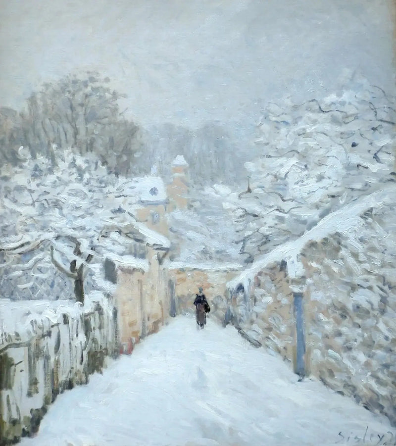 La Nieve en Louveciennes - Alfred Sisley