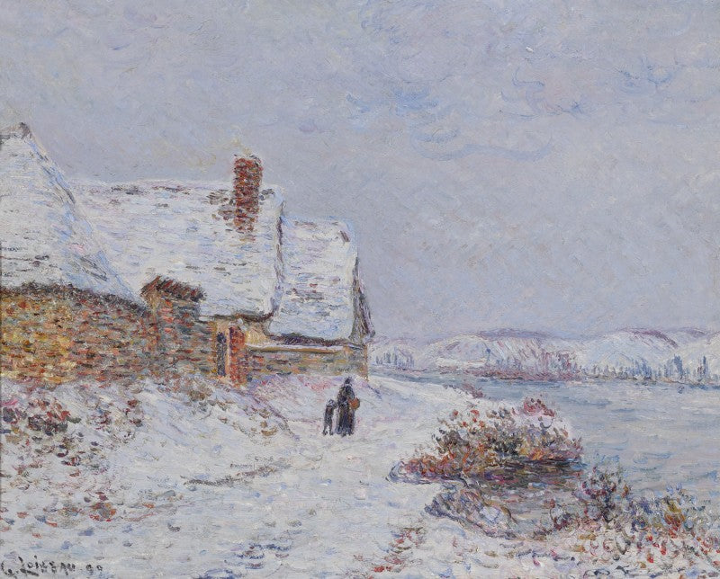 La nieve en Tournedos sur Seine - Gustave Loiseau