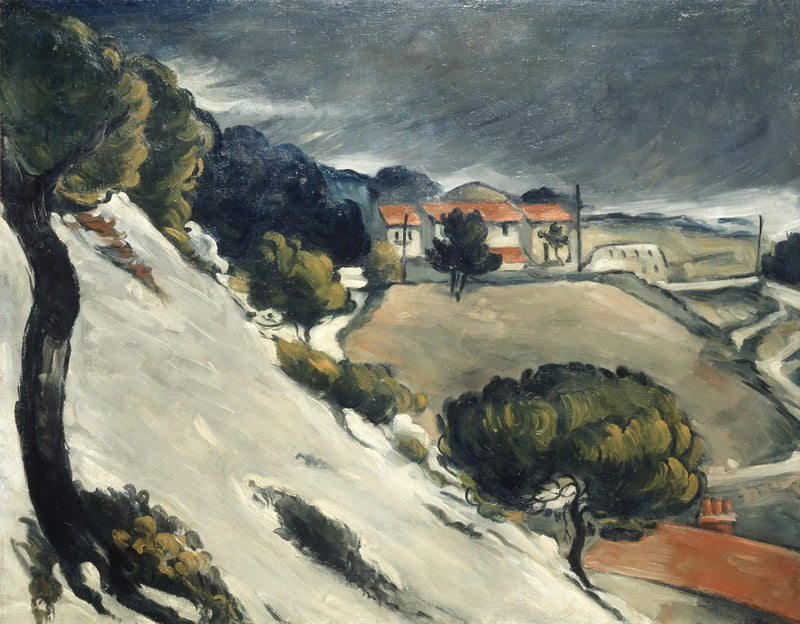 La nieve derretida en l'Estaque - Paul Cézanne