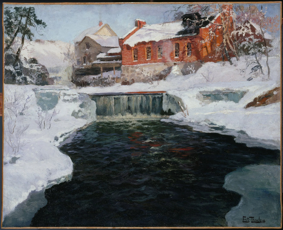 La nueva fábrica en Lillehammer - Frits Thaulow