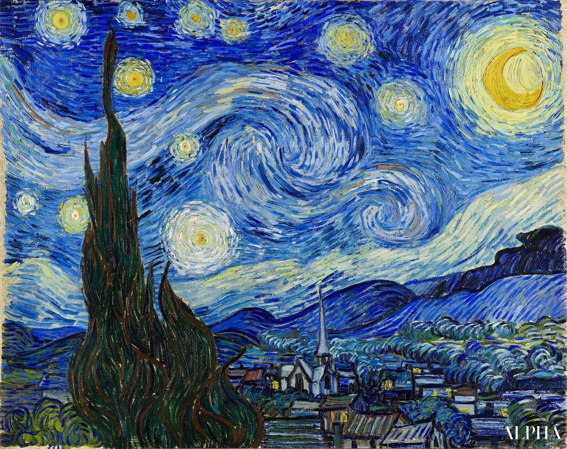 La Nuit étoilée - Van Gogh - Reproductions de tableaux et peintures haut de gamme