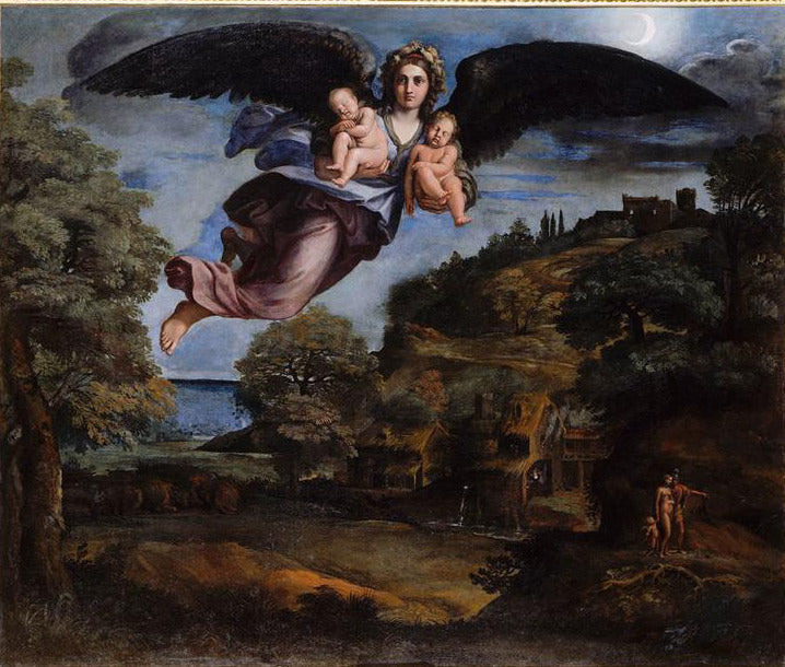 La Noche que lleva el Sueño y la Muerte - Annibale Carracci