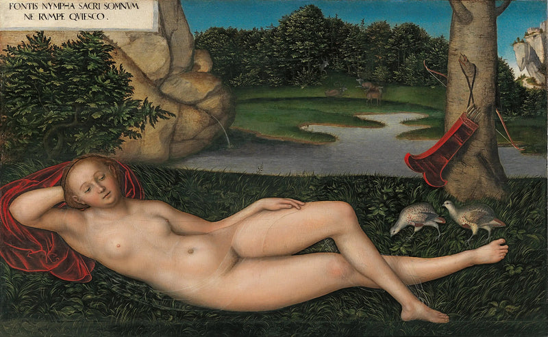 La Ninfa en la Fuente - Lucas Cranach el Viejo