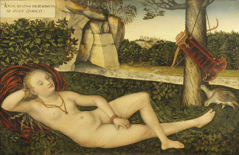 La Ninfa en la Fuente - Lucas Cranach el Viejo