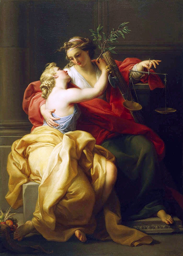 La Paz y la Justicia - Pompeo Batoni