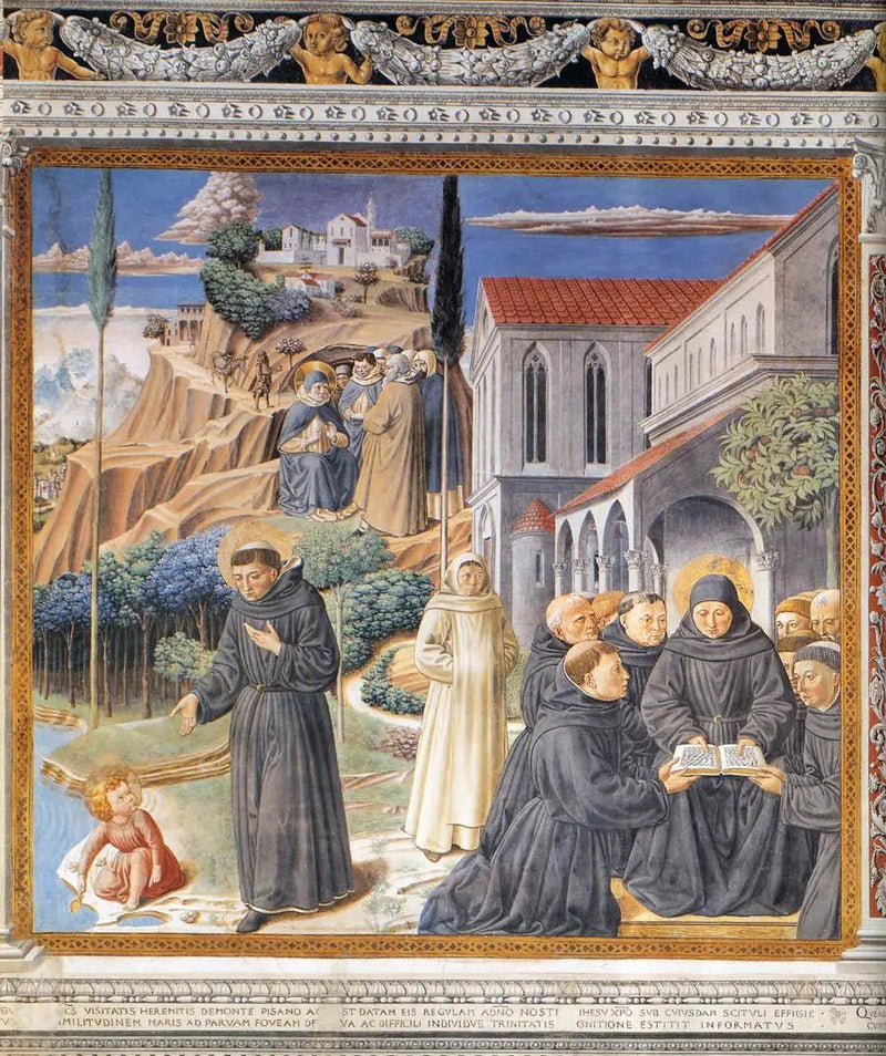 La parábola de la Santísima Trinidad (escena 12, muro sur) - Benozzo Gozzoli