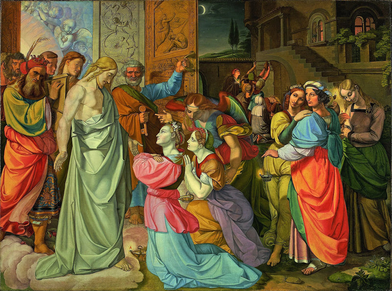 La parábola de las vírgenes sabias y insensatas (inacabada) - Peter von Cornelius