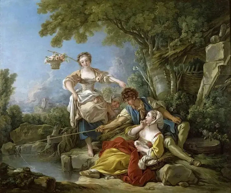 La Pesca a la línea - François Boucher