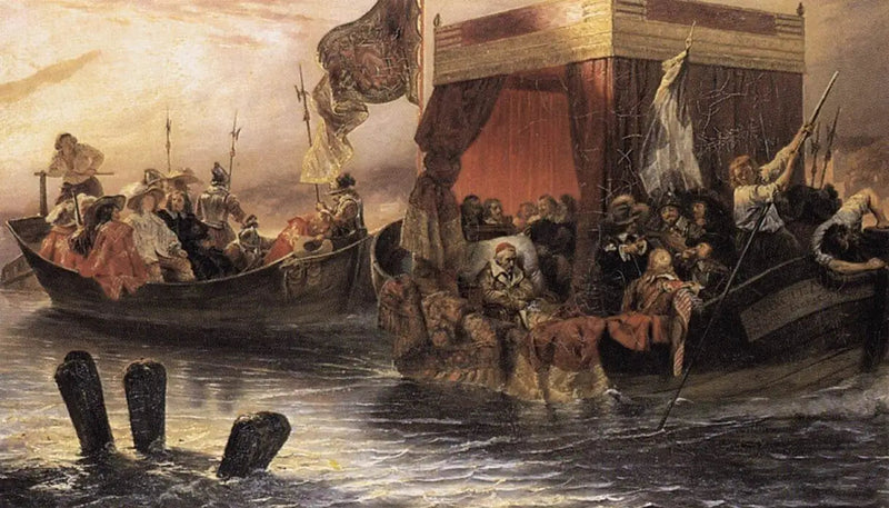 La penicera del cardenal Richelieu en el Ródano - Paul Delaroche