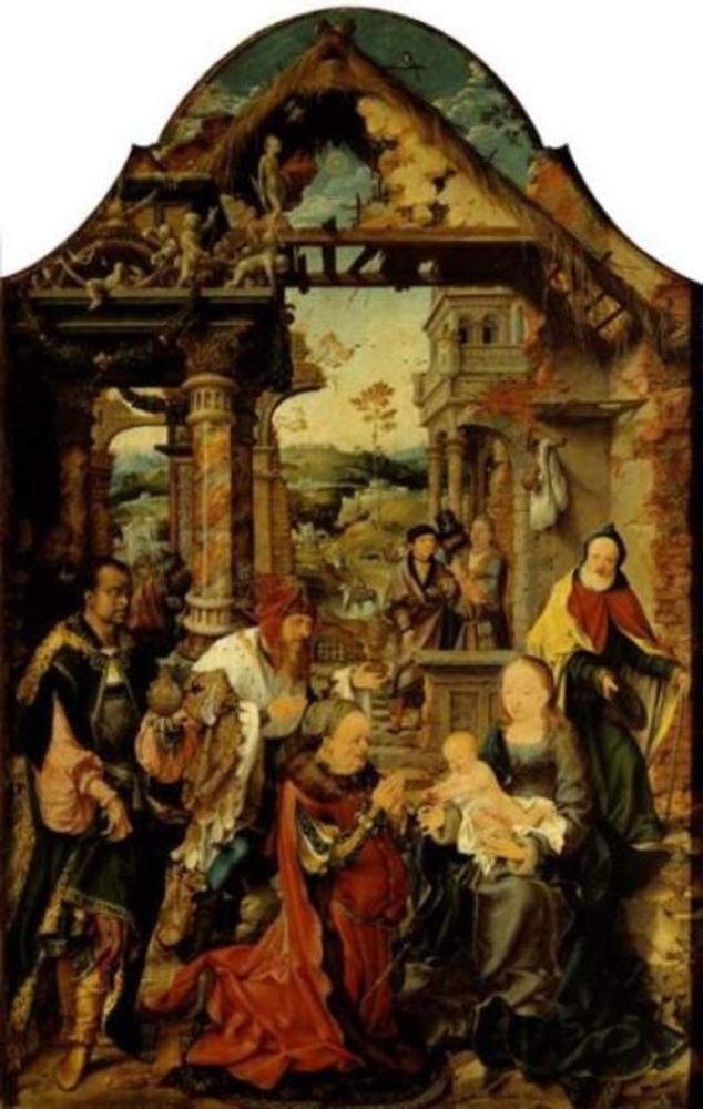 La Pequeña Adoración de los Reyes Magos - Joos van Cleve