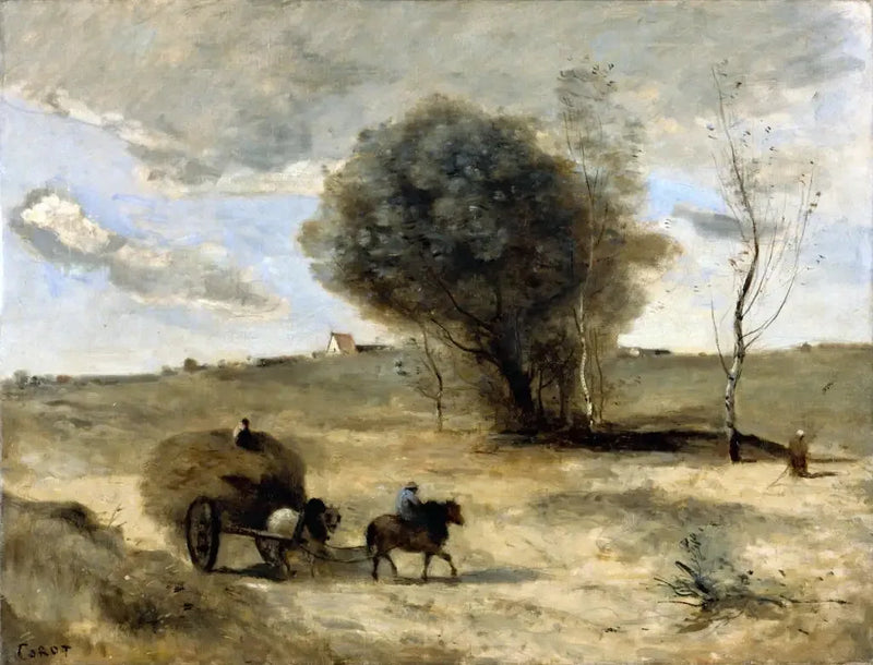 La pequeña carreta en las dunas - Jean-Baptiste Camille Corot