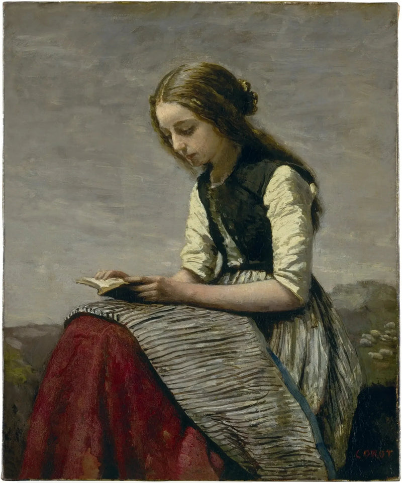 La Pequeña Lectora - Jean-Baptiste Camille Corot