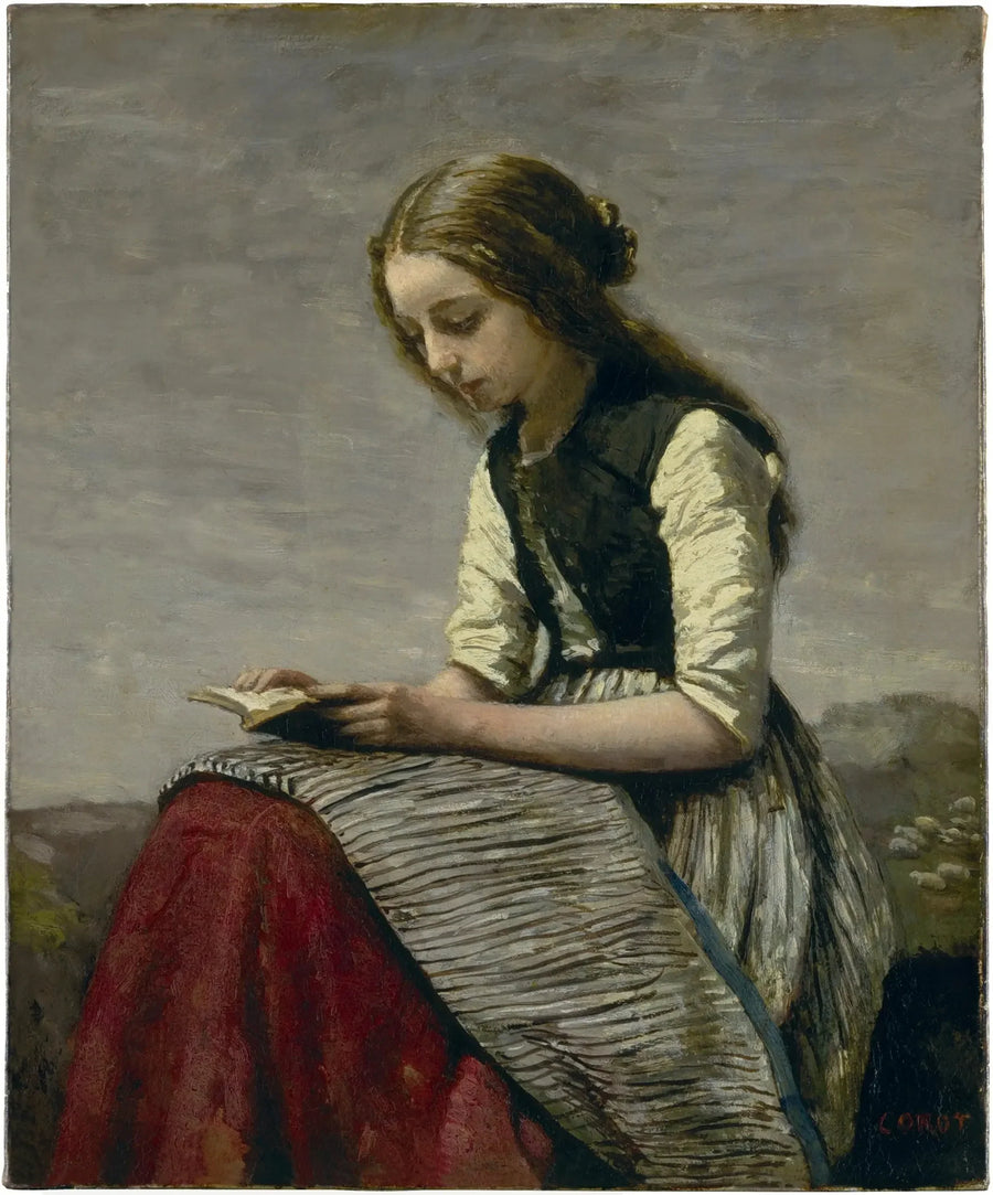 La Pequeña Lectora - Jean-Baptiste Camille Corot