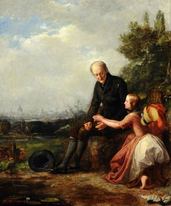 La pequeña Nell y su abuelo - William Holman Hunt