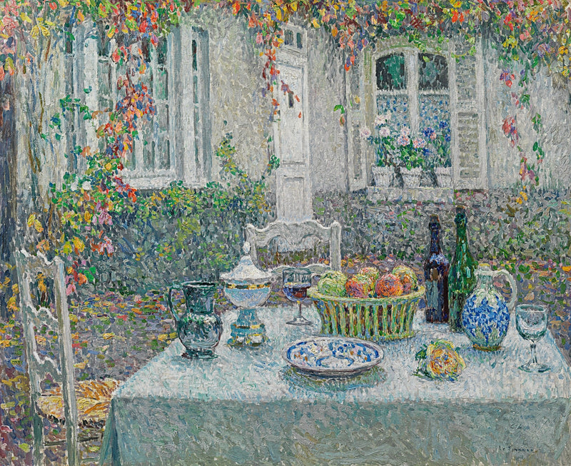 La pequeña mesa - Henri Le Sidaner