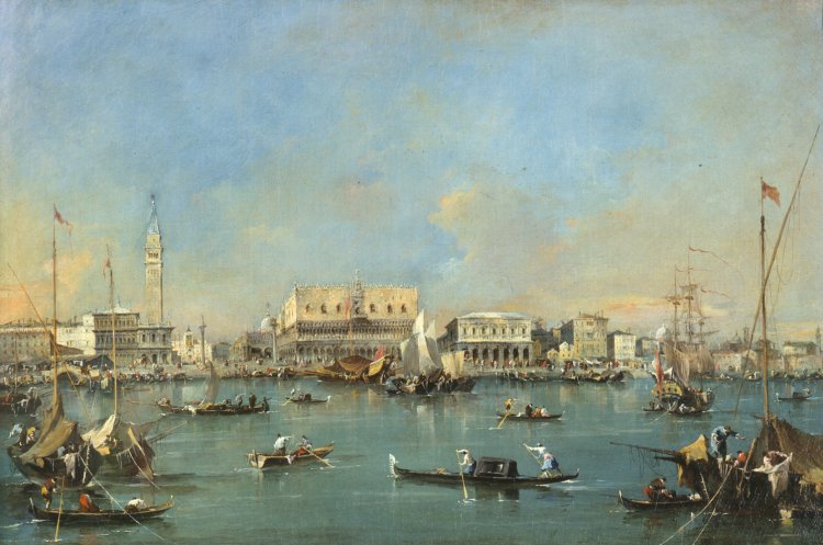 La Piazzetta y el muelle de los Esclavos - Francesco Guardi