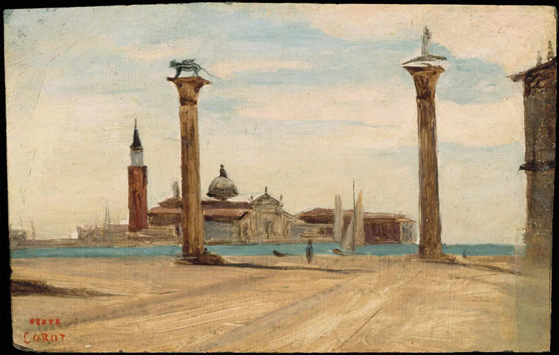 La Piazzetta, Venecia - Jean-Baptiste Camille Corot