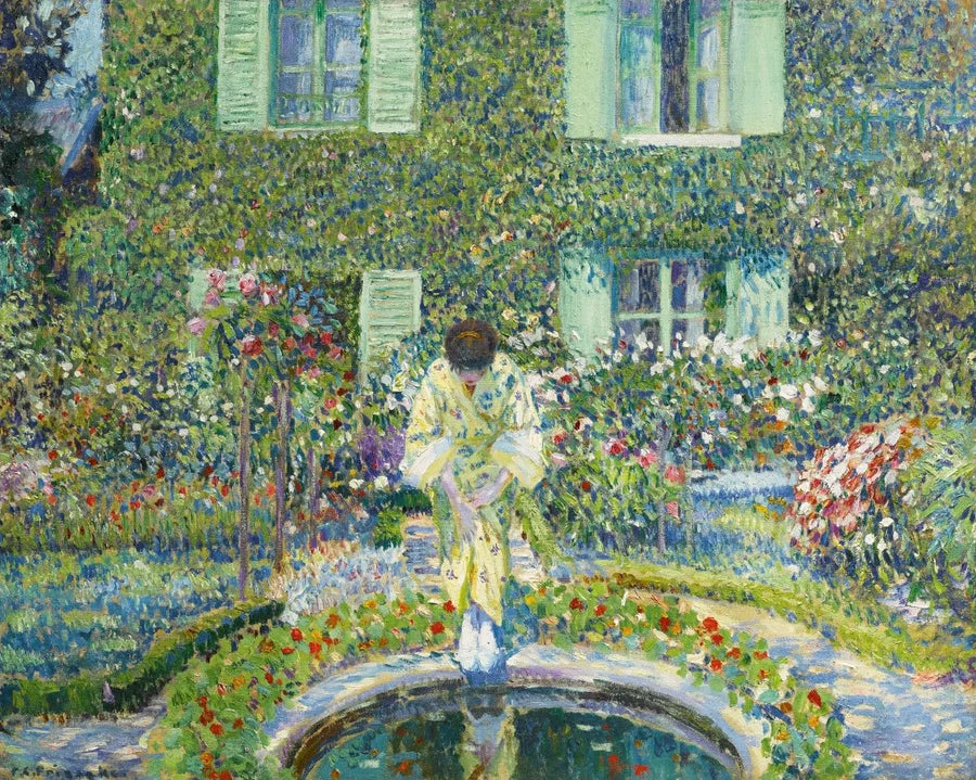 La piscina del jardín - Frederick Carl Frieseke