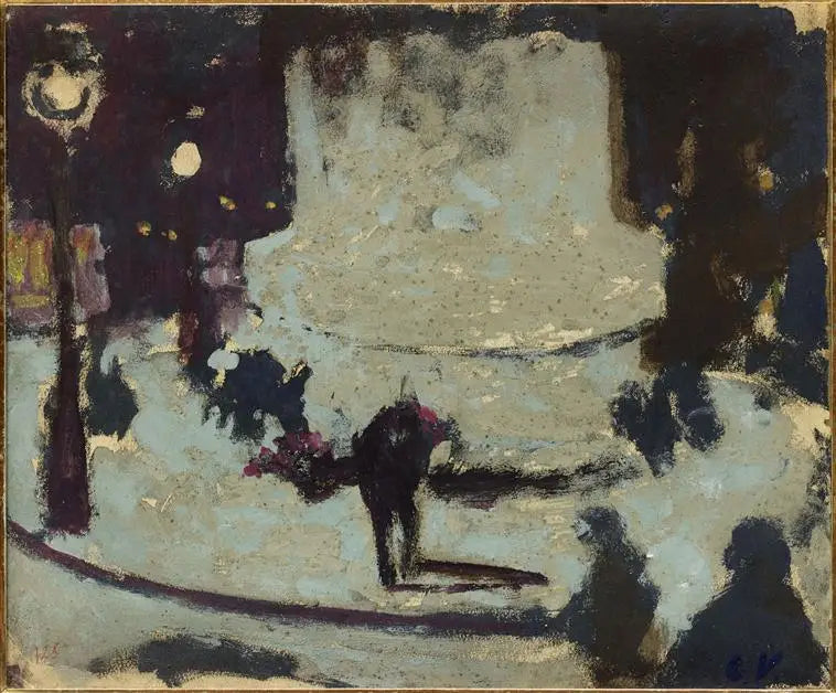 La Place Clichy, base de la estatua - Édouard Vuillard