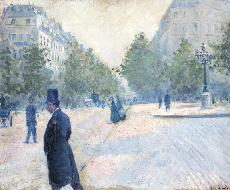 La Plaza de Saint-Augustin, tiempo brumoso - Gustave Caillebotte