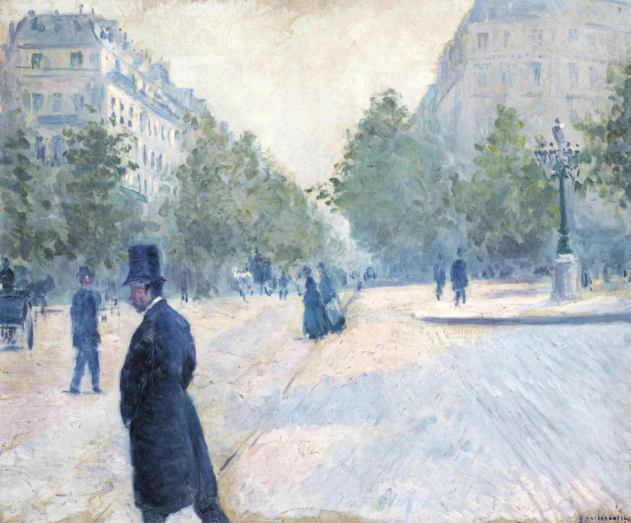 La Plaza de Saint-Augustin, tiempo brumoso - Gustave Caillebotte
