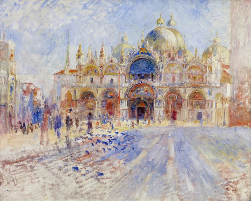 La Plaza de San Marcos, Venecia - Pierre-Auguste Renoir