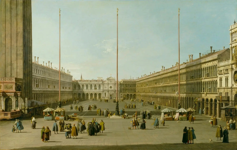 La Plaza de San Marcos (Vista oeste) - Canaletto