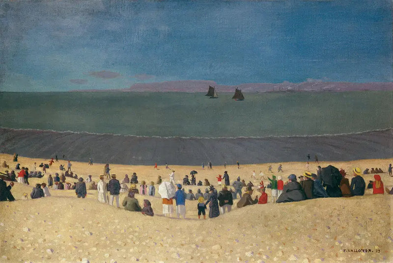 La playa en Honfleur - Félix Vallotton