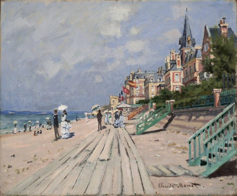 La Playa en Trouville - Claude Monet