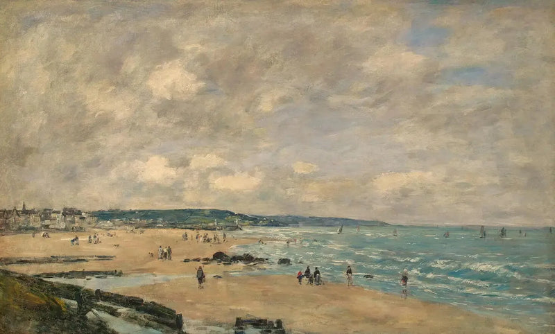La playa en Trouville - Eugène Boudin