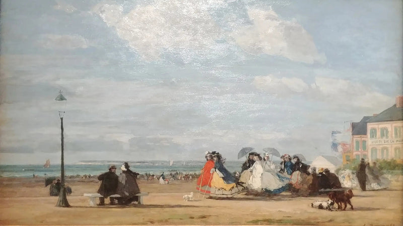 La Playa en Trouville - La Emperatriz Eugenia y su Séquito - Eugène Boudin