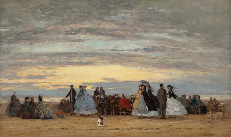 La playa en Villerville - Eugène Boudin