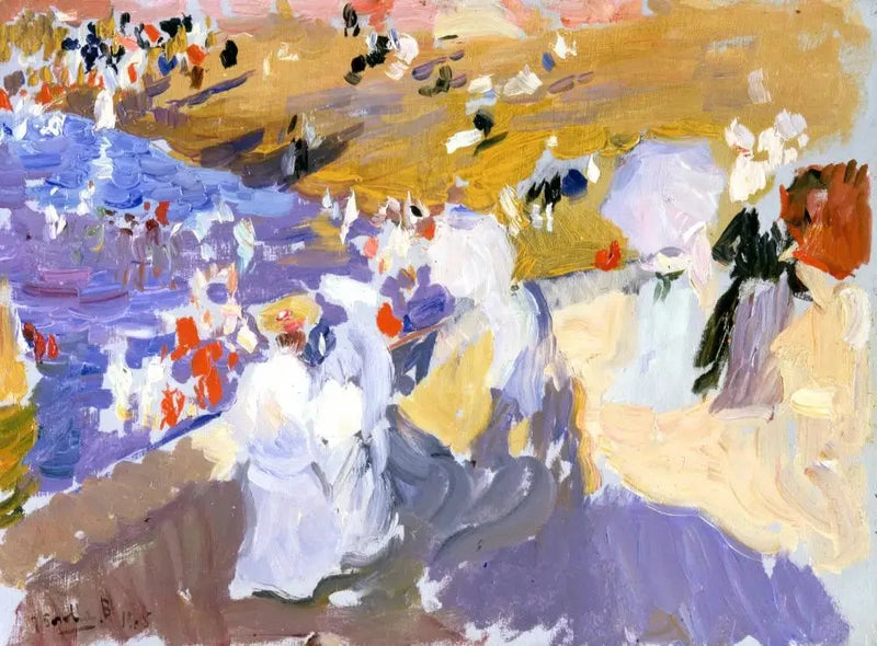 La Playa, Biarritz (Paseo de las Damas) - Joaquín Sorolla