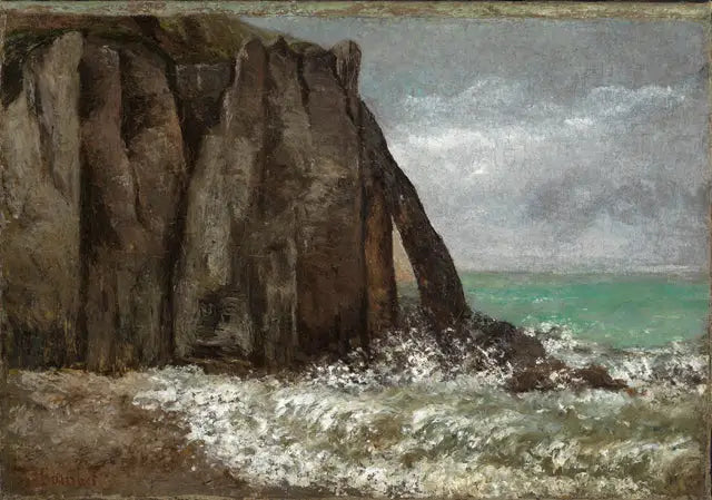 La playa de Étretat - Gustave Courbet