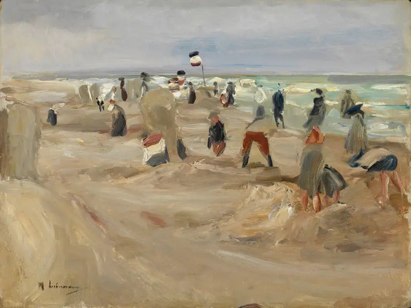 La playa de Noordwijk - Max Liebermann