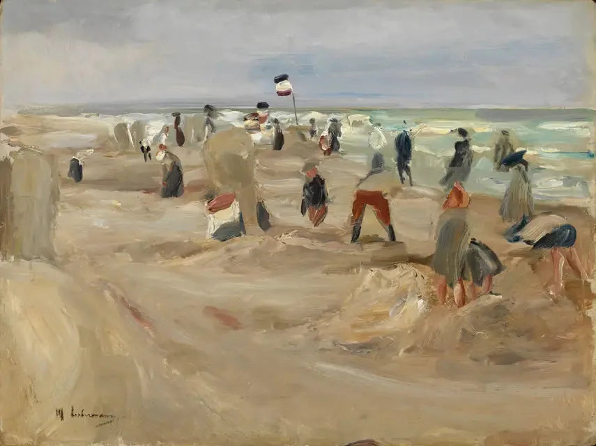 La playa de Noordwijk - Max Liebermann