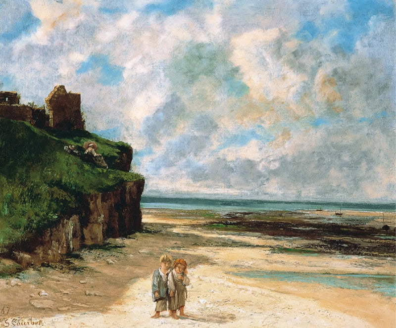 La playa de Saint-Aubin-sur-Mer - Gustave Courbet