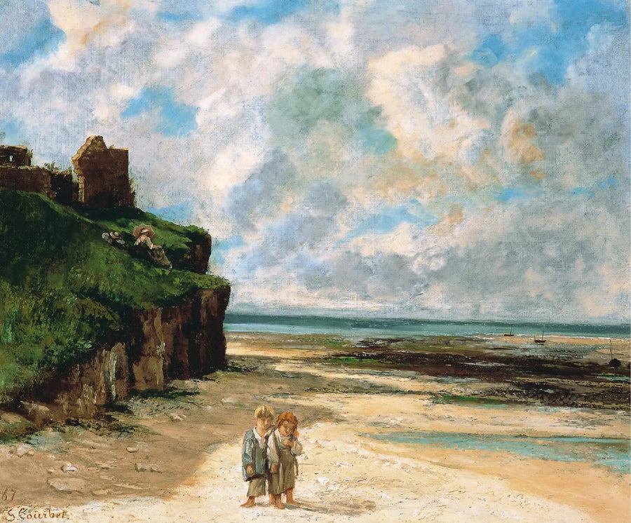 La playa de Saint-Aubin-sur-Mer - Gustave Courbet
