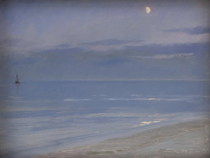 La playa de Skagen a la luz de la luna - Peder Severin Krøyer